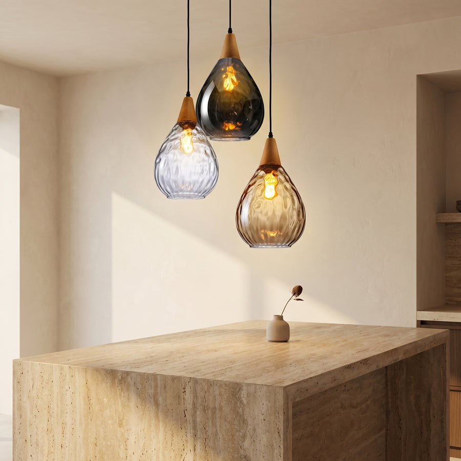 Water Ripple Glass Drop Pendant Light-Lighting > Pendant Lights-casanuva-casanuva