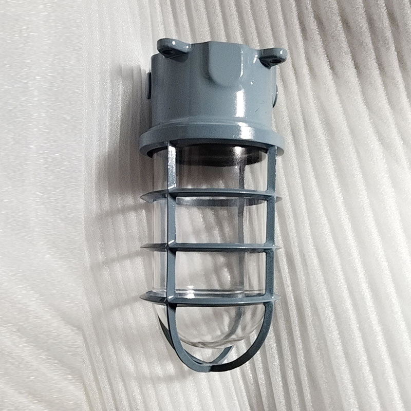 Waterproof Aluminum Alloy Glass Cylinder Outdoor Ceiling Light 1-Light Semi-Flush Mount-Lighting > Outdoor Lighting-casanuva-Gray - Bottom Wired-100V-120V-casanuva