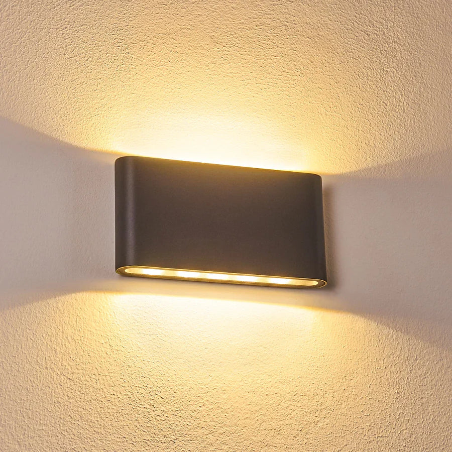 Waterproof Aluminum Outdoor Wall Light Up Down Design-Lighting > Outdoor Lighting-casanuva-Black-D18*H9cm-Warm Light-casanuva