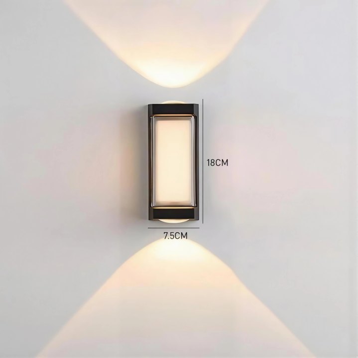 Waterproof LED Outdoor Wall Light Black Up and Down Design-Lighting > Outdoor Lighting-casanuva-casanuva