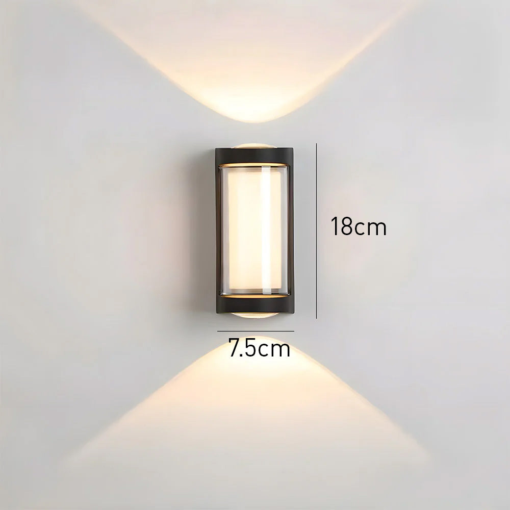 Waterproof LED Outdoor Wall Light Black Up and Down Design-Lighting > Outdoor Lighting-casanuva-casanuva