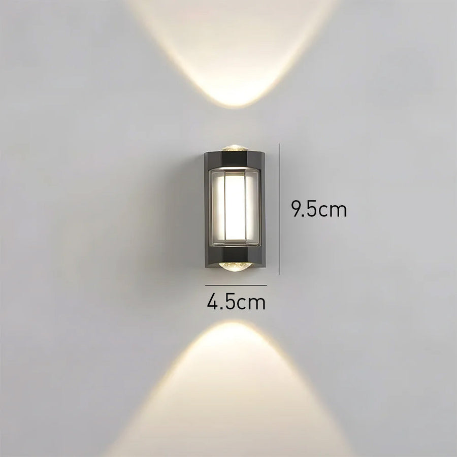 Waterproof LED Outdoor Wall Light Black Up and Down Design-Lighting > Outdoor Lighting-casanuva-casanuva