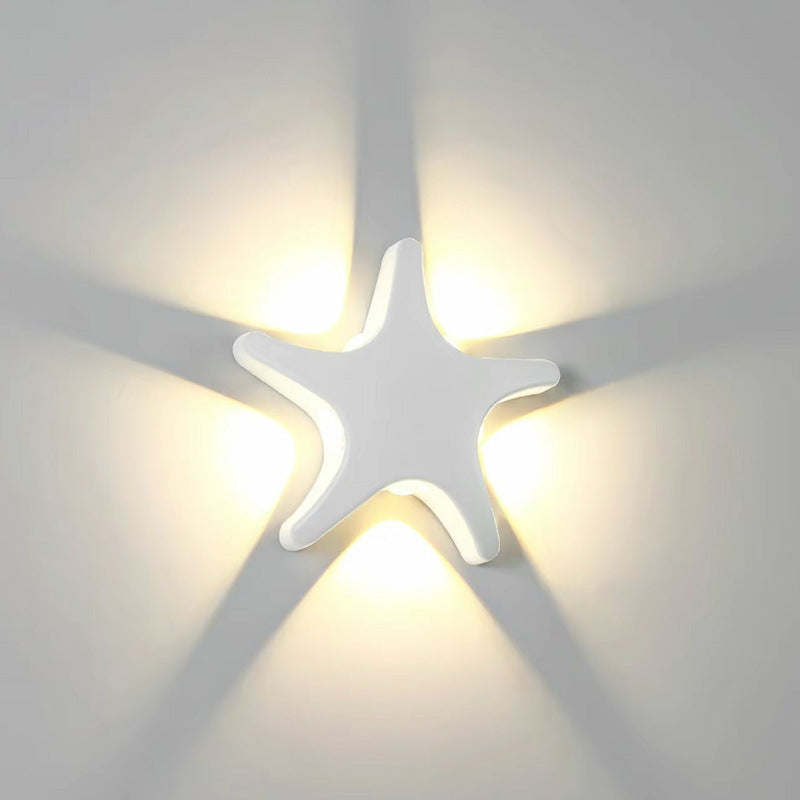 Waterproof LED Outdoor Wall Light Die-Cast Aluminum Starfish Design-Lighting > Outdoor Lighting-casanuva-White-Warm Light (3000K)-100V-120V-casanuva