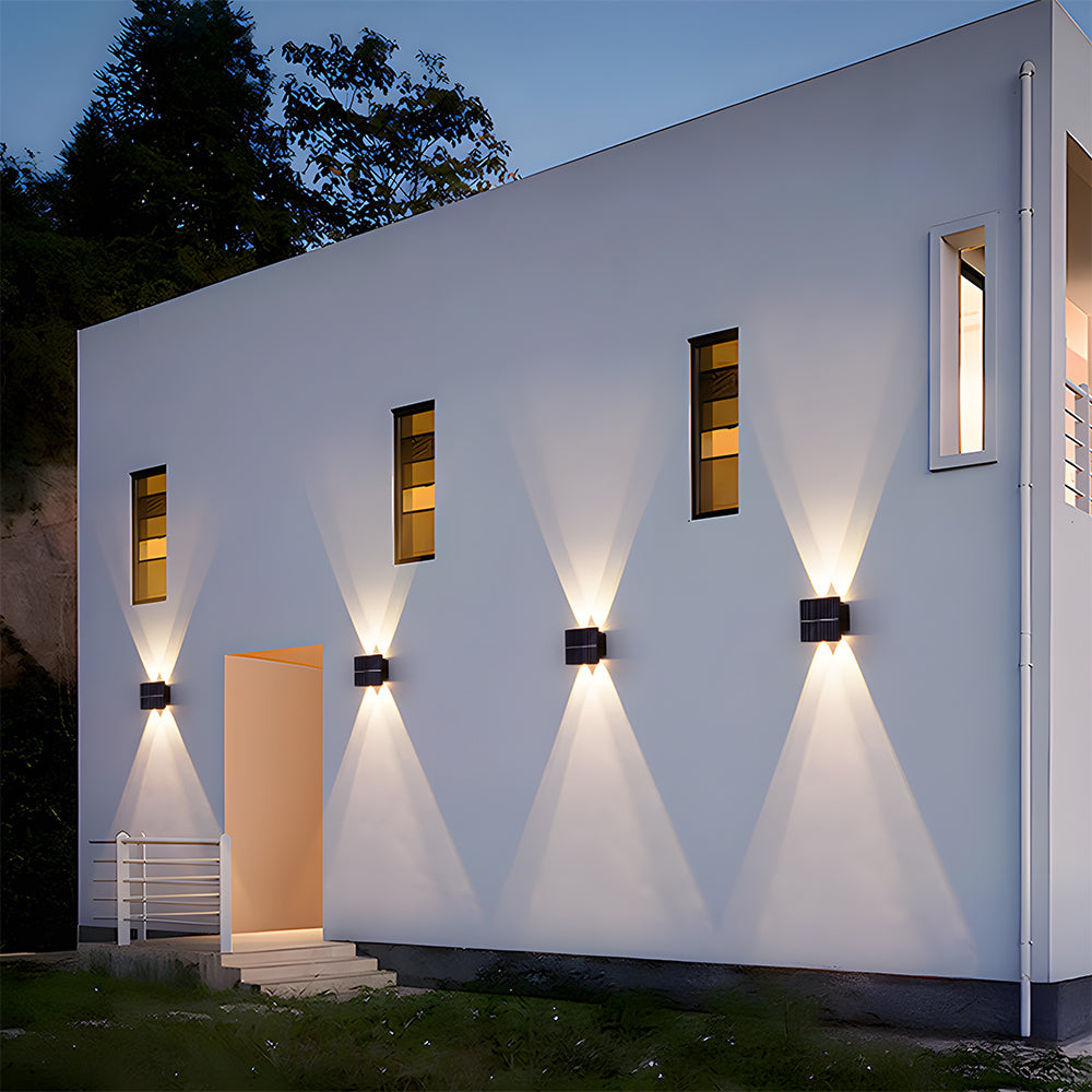 Waterproof LED Outdoor Wall Light IP65-Lighting > Outdoor Lighting-casanuva-Black-Four Lights - L11*W9cm-2 Pack - Save £3-casanuva