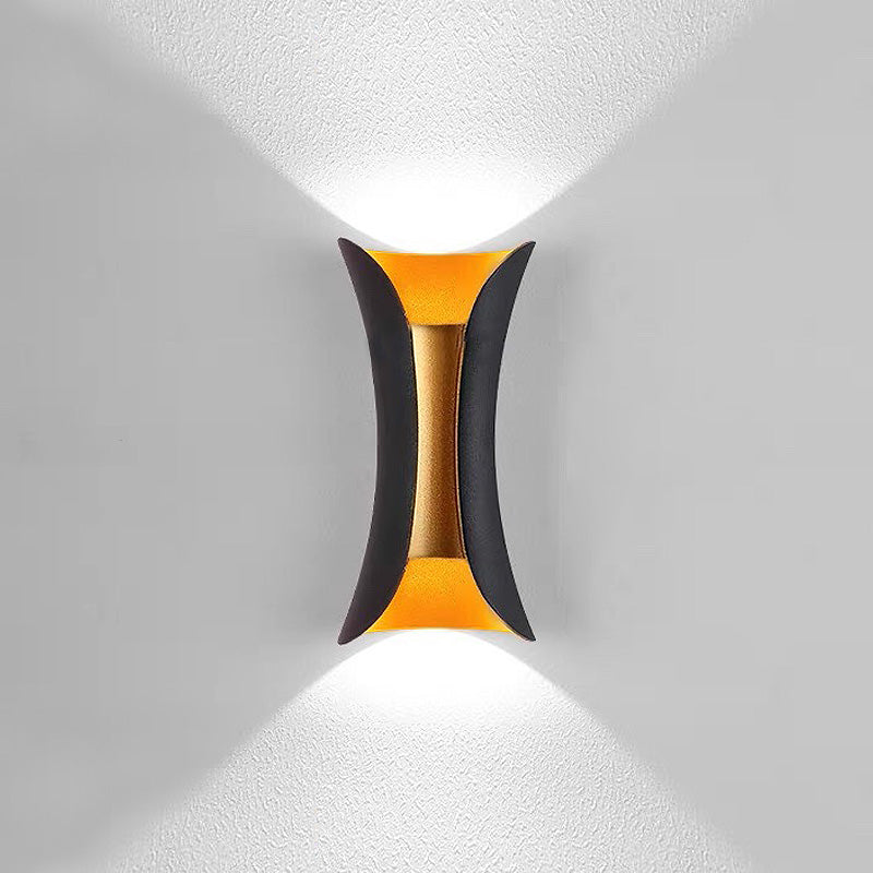 Waterproof LED Outdoor Wall Light-Lighting > Outdoor Lighting-casanuva-Black & Gold-D15*7CM-Cool White-casanuva