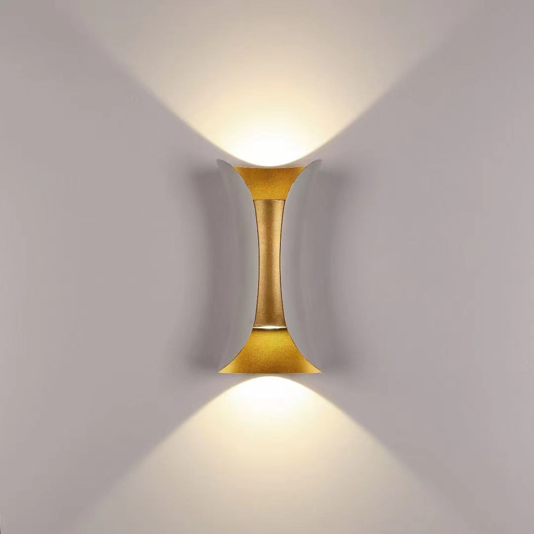 Waterproof LED Outdoor Wall Light-Lighting > Outdoor Lighting-casanuva-White & Gold-D20*10CM-Nature White-casanuva
