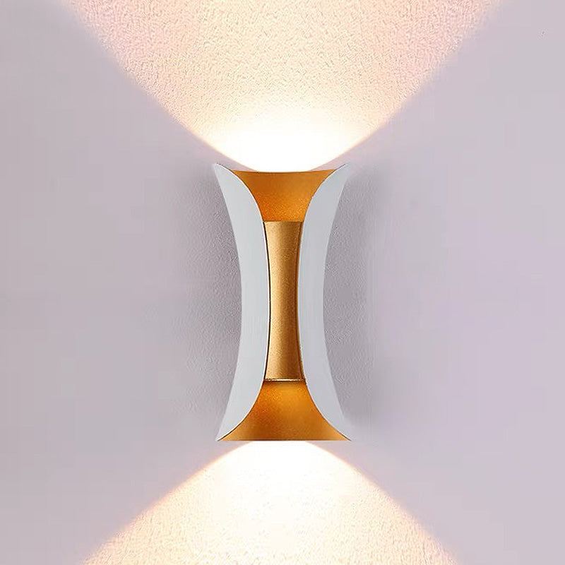 Waterproof LED Outdoor Wall Light-Lighting > Outdoor Lighting-casanuva-White & Gold-D20*10CM-Warm White-casanuva