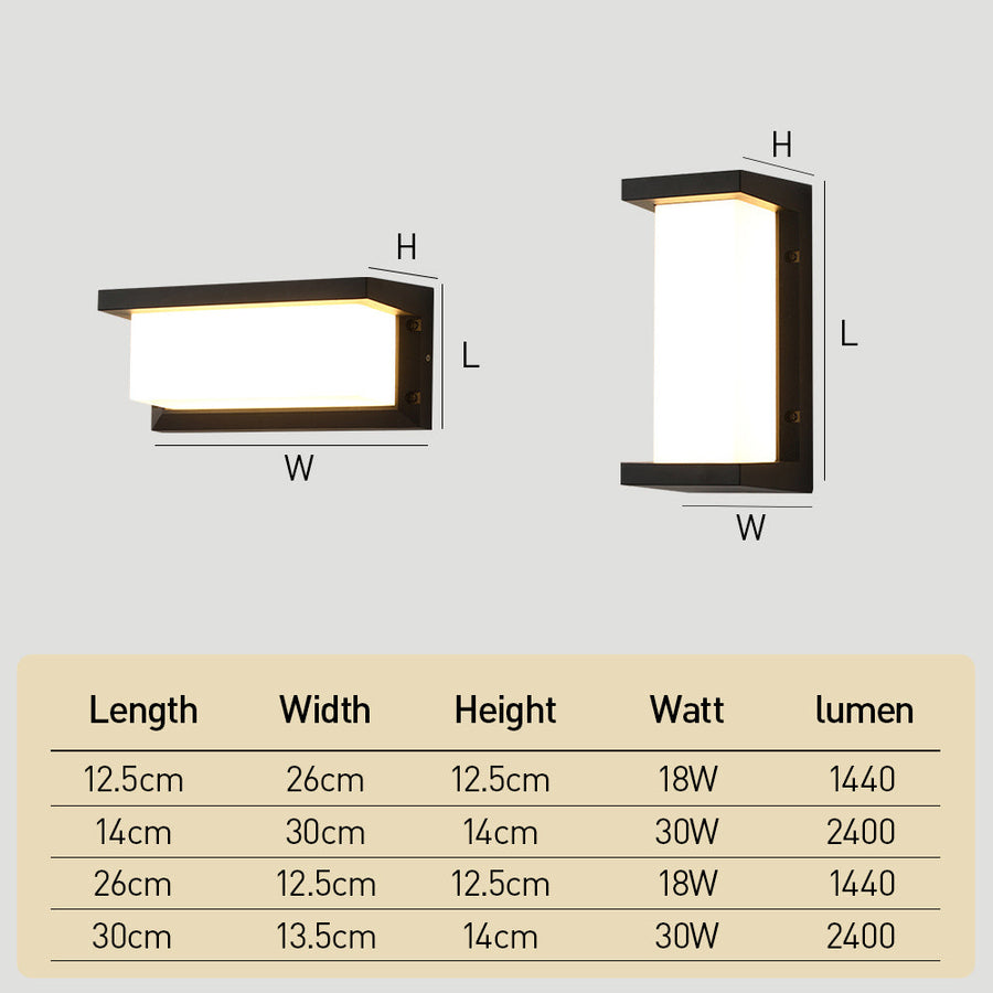 Waterproof Outdoor LED Wall Light Sensor-Lighting > Outdoor Lighting-casanuva-casanuva