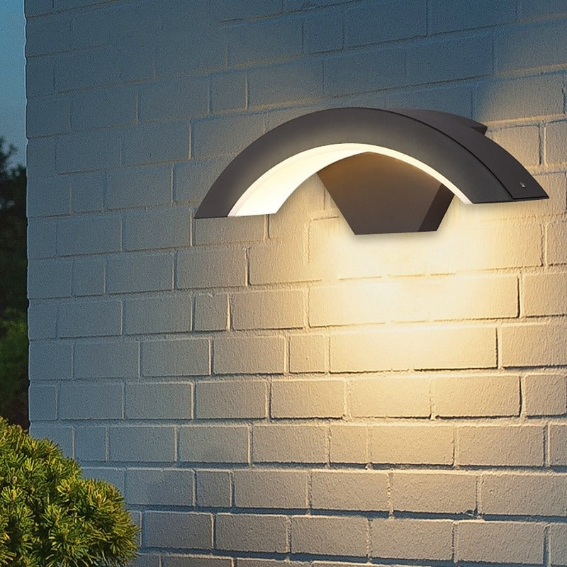 Waterproof Outdoor Wall Light IP65 for Porch Garden Courtyard-Lighting > Outdoor Lighting-casanuva-Black-Warm Light-18W-casanuva