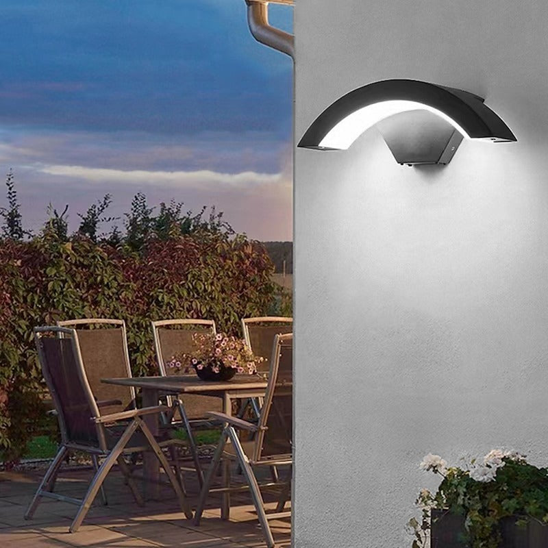 Waterproof Outdoor Wall Light IP65 for Porch Garden Courtyard-Lighting > Outdoor Lighting-casanuva-Black-White Light-18W-casanuva