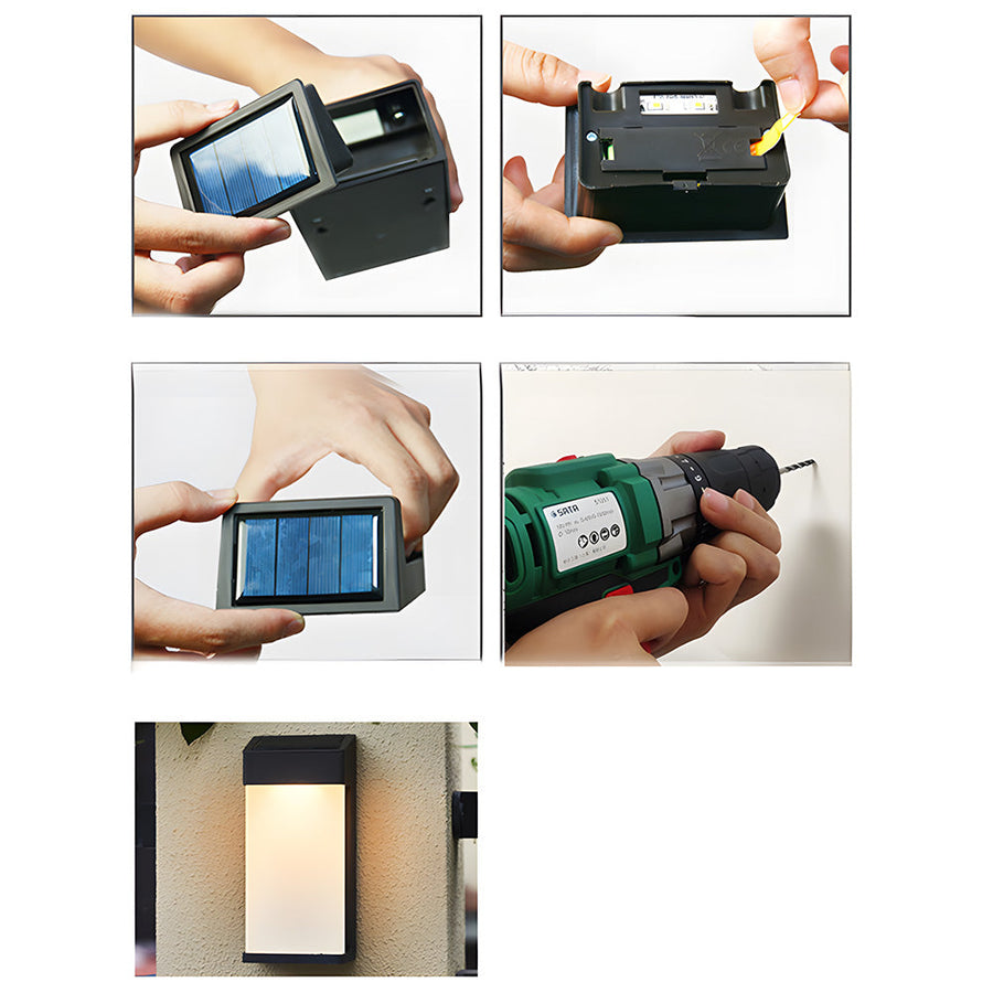Waterproof Solar Outdoor Wall Light IP44-Lighting > Outdoor Lighting-casanuva-casanuva