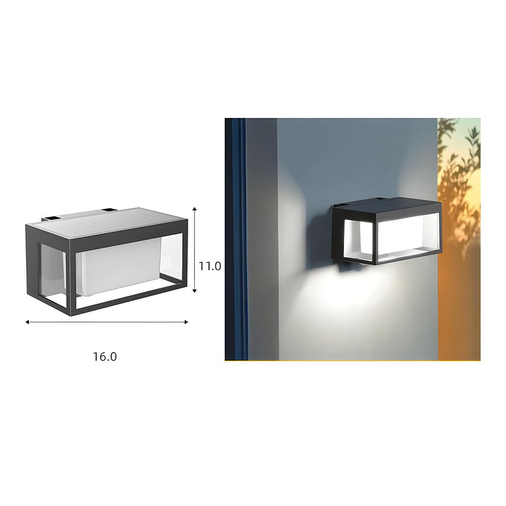 Waterproof Solar Wall Sconce with Motion Sensor for Outdoor Use-Lighting > Outdoor Lighting-casanuva-casanuva
