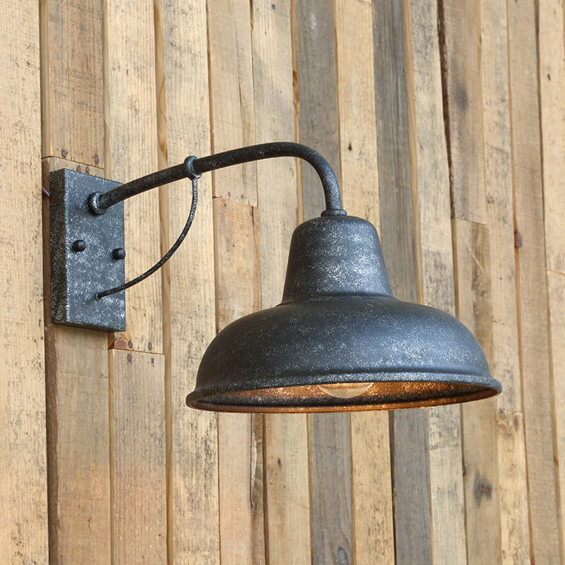 Waterproof Vintage Iron Outdoor Wall Sconce Lamp-Lighting > Outdoor Lighting-casanuva-220V-240V-Silver Black-casanuva