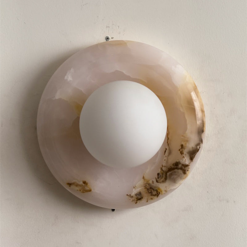 White Jade Wall Sconce-Lighting > Wall Lights-casanuva-20cmx20cm-Pink Jade S64-casanuva