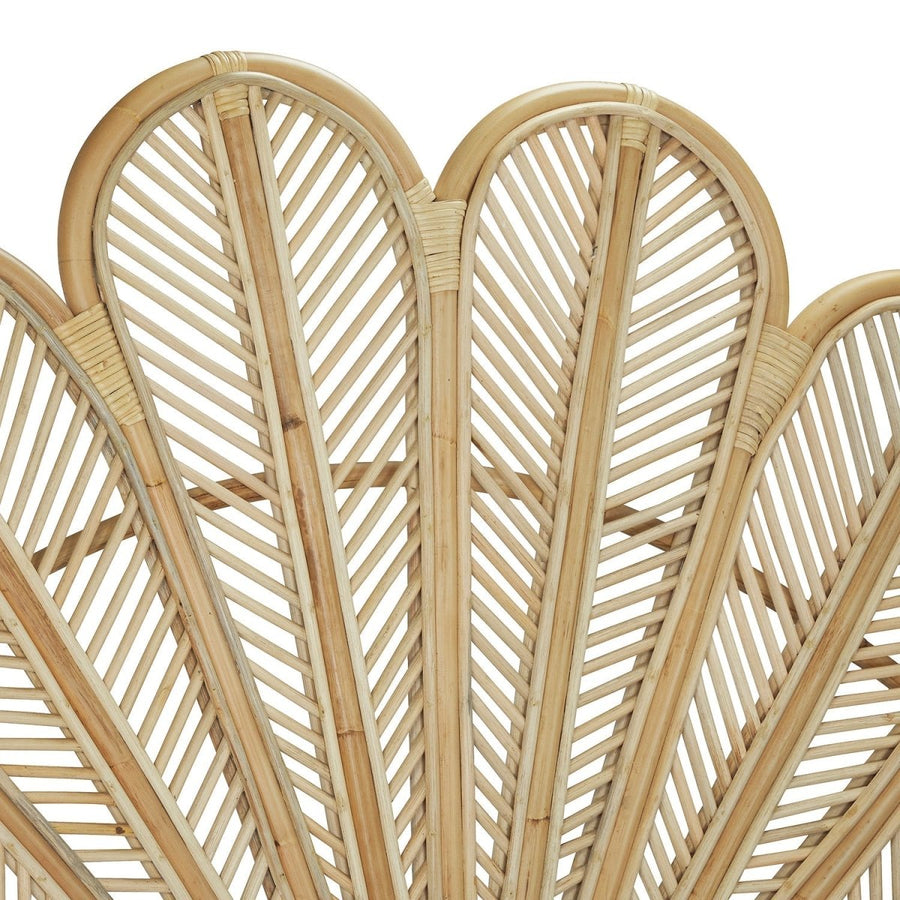 Wicker Headboard with Floral Pattern Handmade Woven Design-Furniture > Headboards-casanuva-casanuva