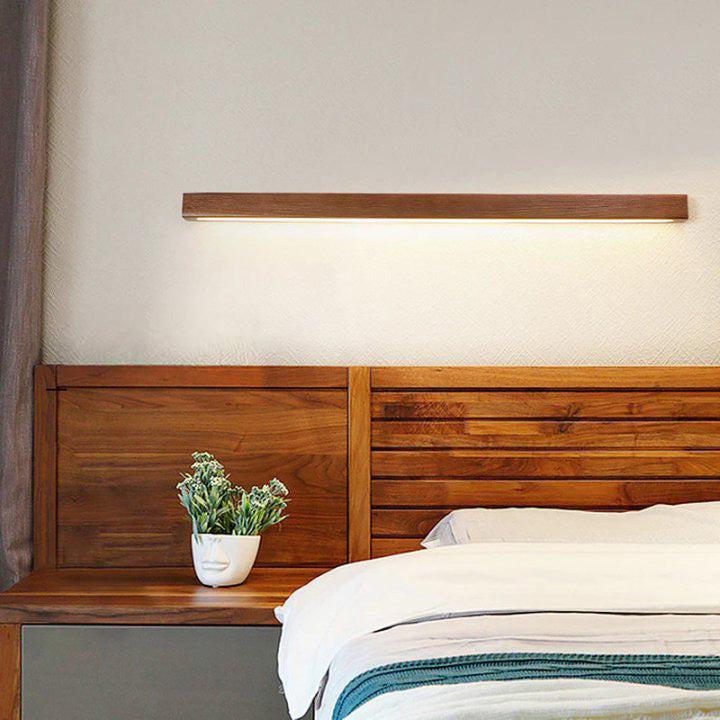 Wood Long Mirror Bathroom Wall Light-Lighting > Wall Lights-casanuva-casanuva