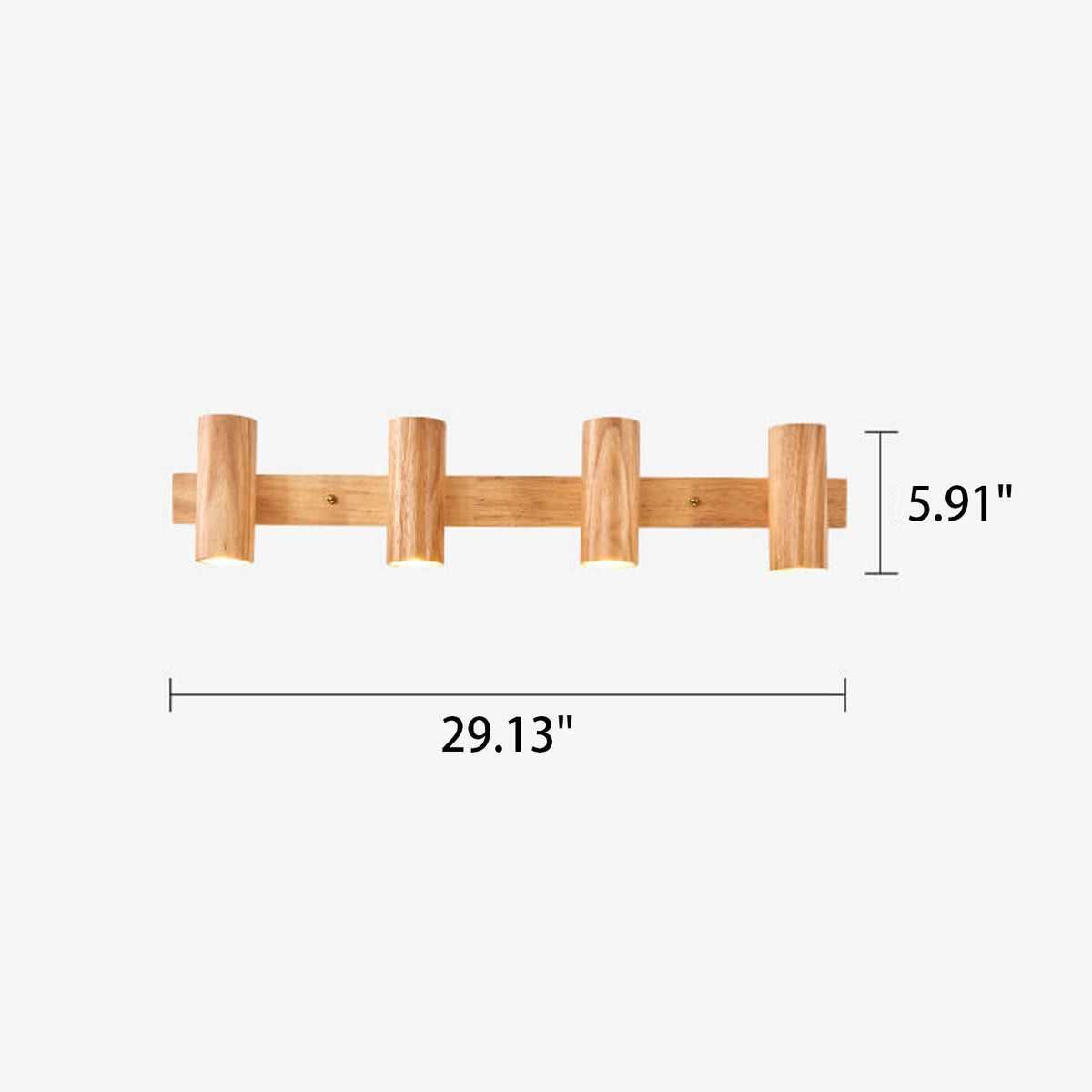 Wood Track Spotlight Wall Sconce Lamp 1/2/3 Light Options-Lighting > Wall Lights-casanuva-casanuva