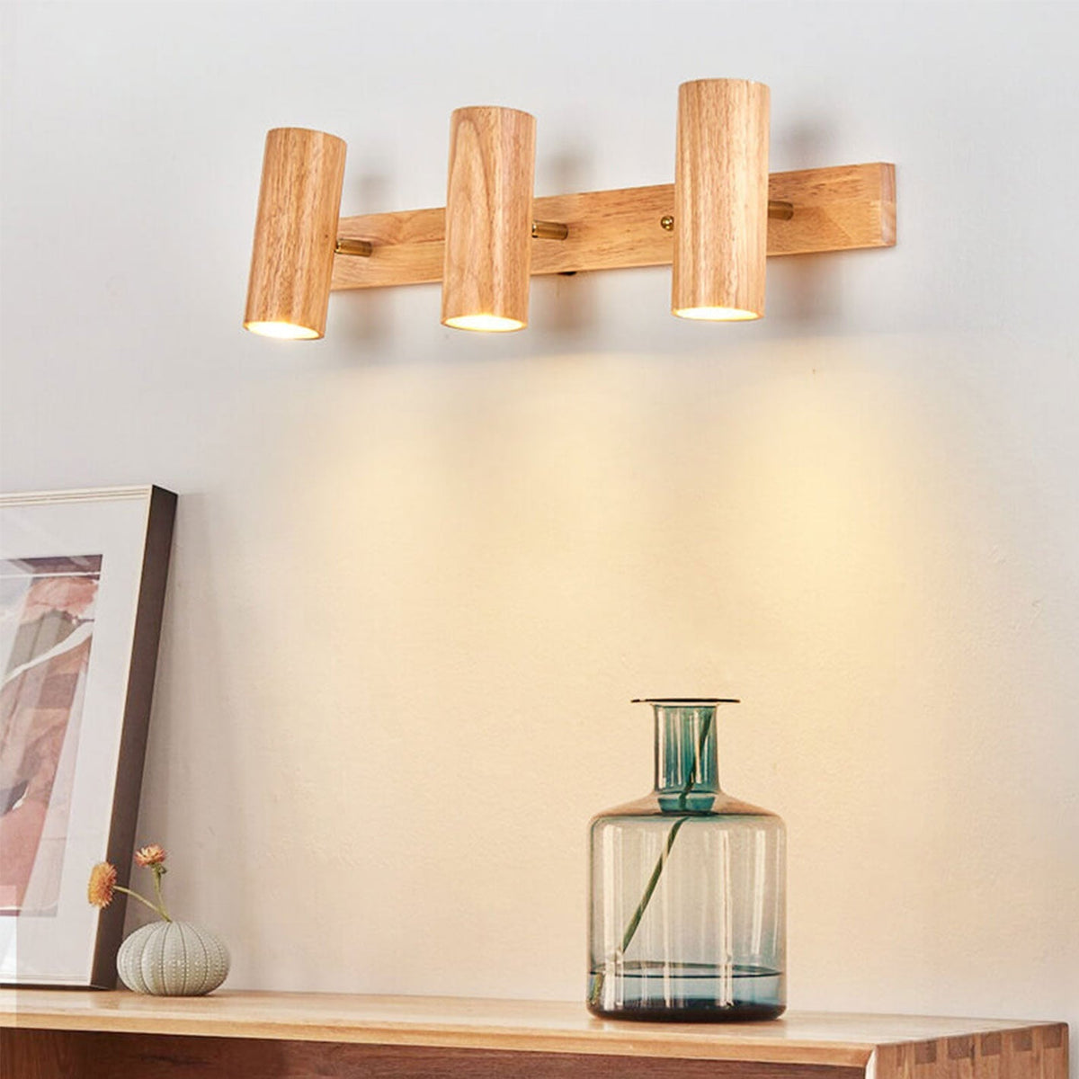Wood Track Spotlight Wall Sconce Lamp 1/2/3 Light Options-Lighting > Wall Lights-casanuva-casanuva