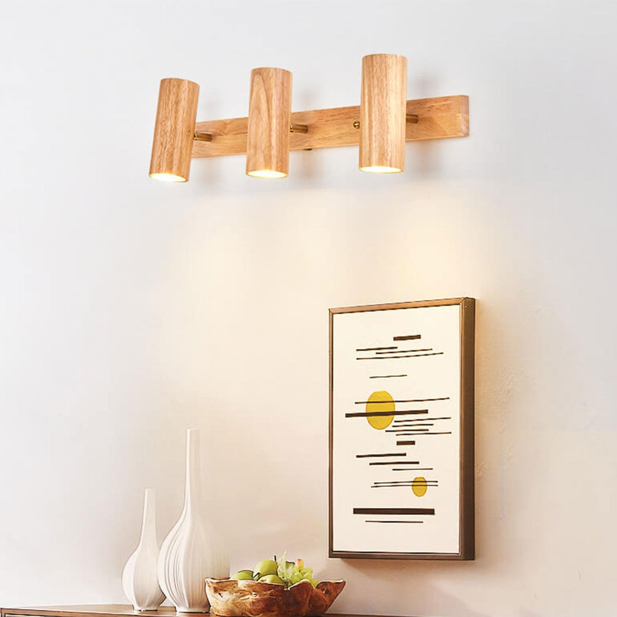Wood Track Spotlight Wall Sconce Lamp 1/2/3 Light Options-Lighting > Wall Lights-casanuva-casanuva