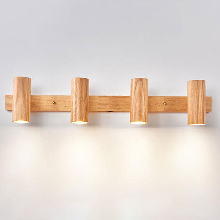 Wood Track Spotlight Wall Sconce Lamp 1/2/3 Light Options-Lighting > Wall Lights-casanuva-4 Lights-Warm Light (3000K)-220V-240V-casanuva