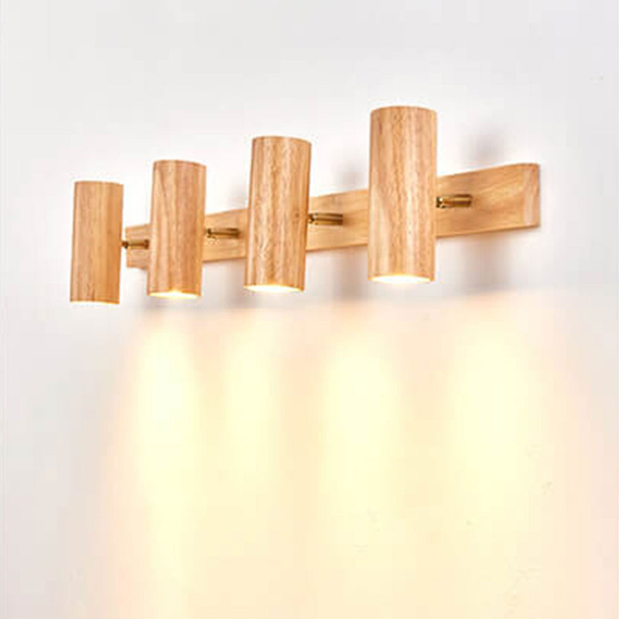 Wood Track Spotlight Wall Sconce Lamp 1/2/3 Light Options-Lighting > Wall Lights-casanuva-casanuva