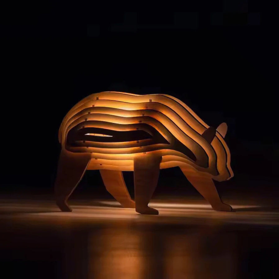 Wooden Animal Night Light-Lighting > Ambient Lighting-casanuva-Bear-casanuva