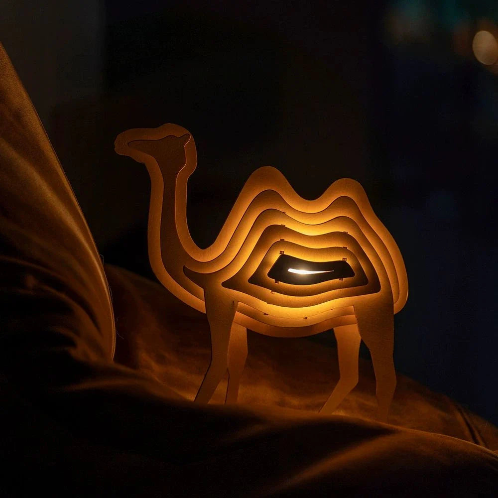 Wooden Animal Night Light-Lighting > Ambient Lighting-casanuva-Camel-casanuva