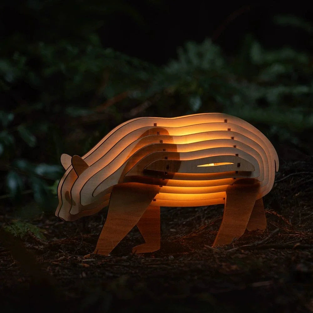 Wooden Animal Night Light-Lighting > Ambient Lighting-casanuva-Panda-casanuva