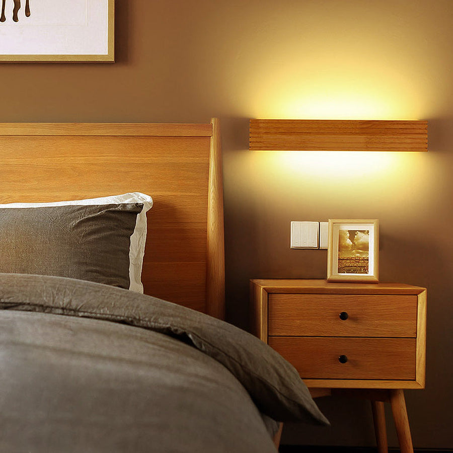 Wooden Bathroom Mirror Wall Light-Lighting > Wall Lights-casanuva-casanuva
