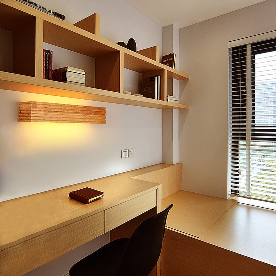 Wooden Bathroom Mirror Wall Light-Lighting > Wall Lights-casanuva-casanuva