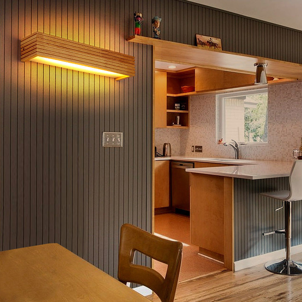 Wooden Bathroom Mirror Wall Light-Lighting > Wall Lights-casanuva-casanuva