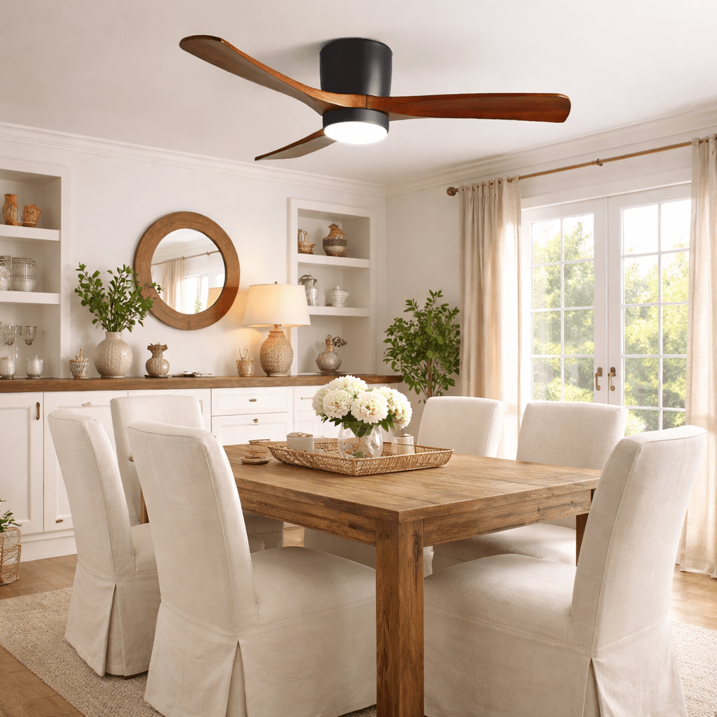 Wooden Ceiling Fan Light Nordic Style-Lighting > Ceiling Lights-casanuva-casanuva