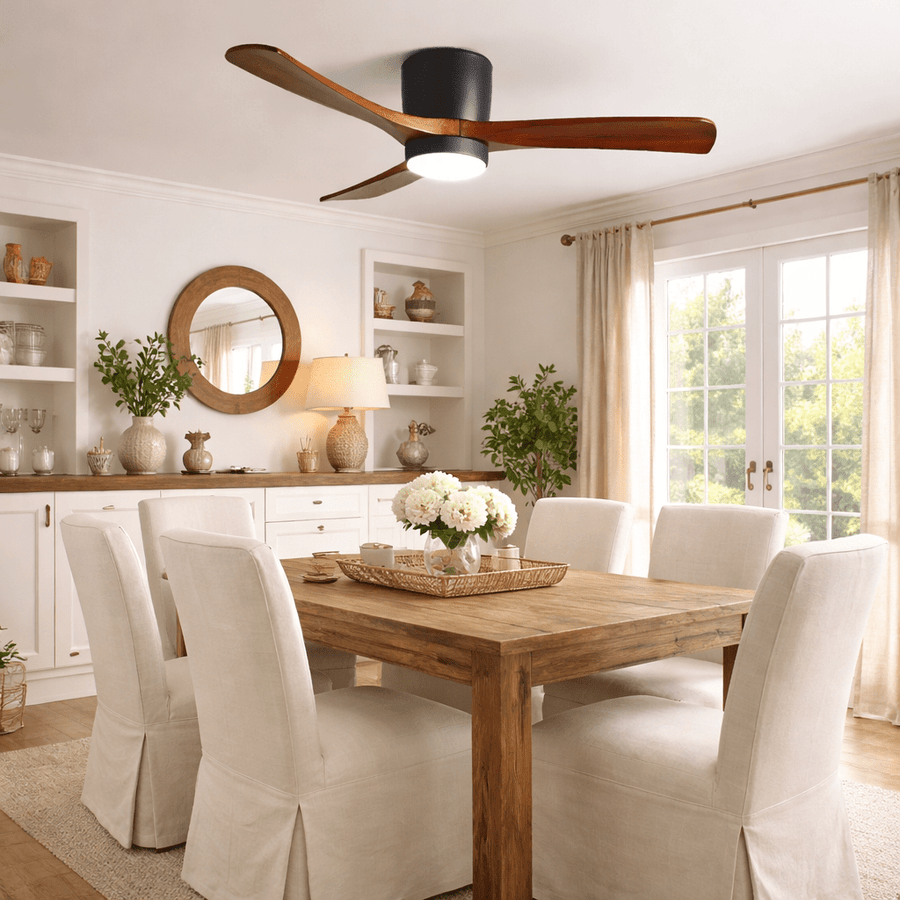 Wooden Ceiling Fan Light Nordic Style-Lighting > Ceiling Lights-casanuva-casanuva