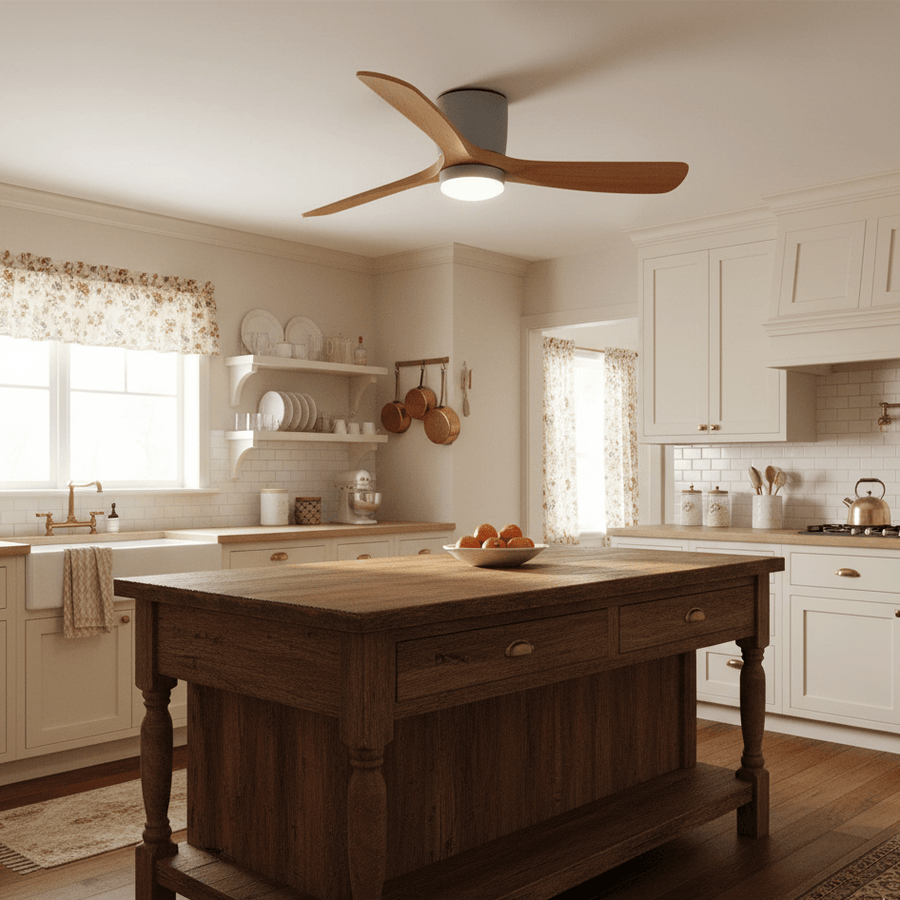 Wooden Ceiling Fan Light Nordic Style-Lighting > Ceiling Lights-casanuva-casanuva