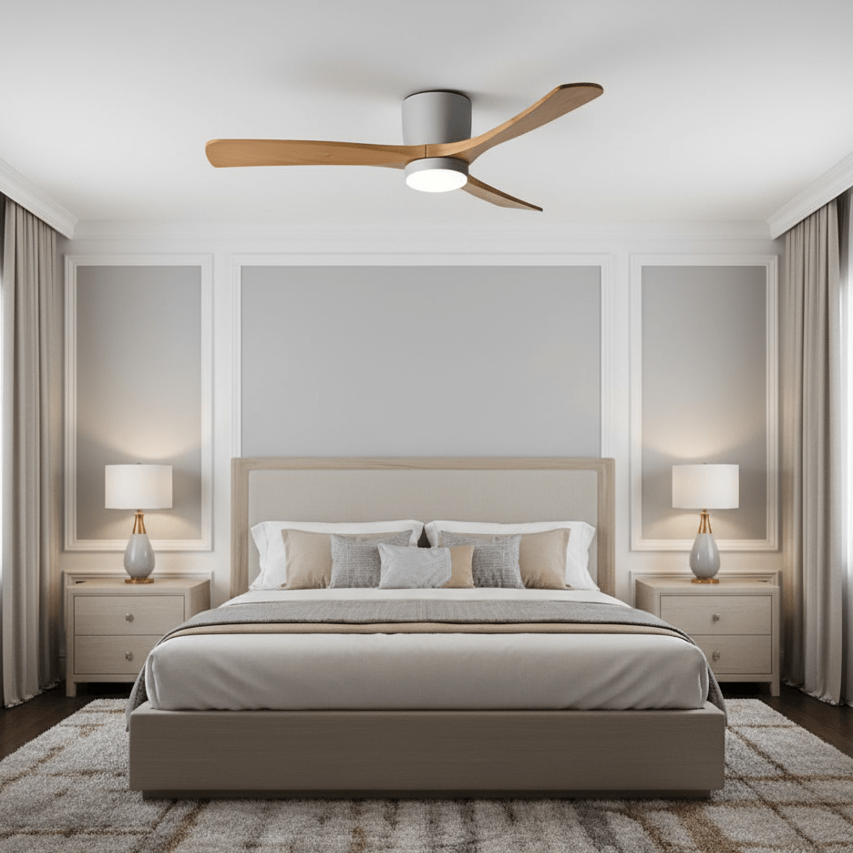 Wooden Ceiling Fan Light Nordic Style-Lighting > Ceiling Lights-casanuva-casanuva