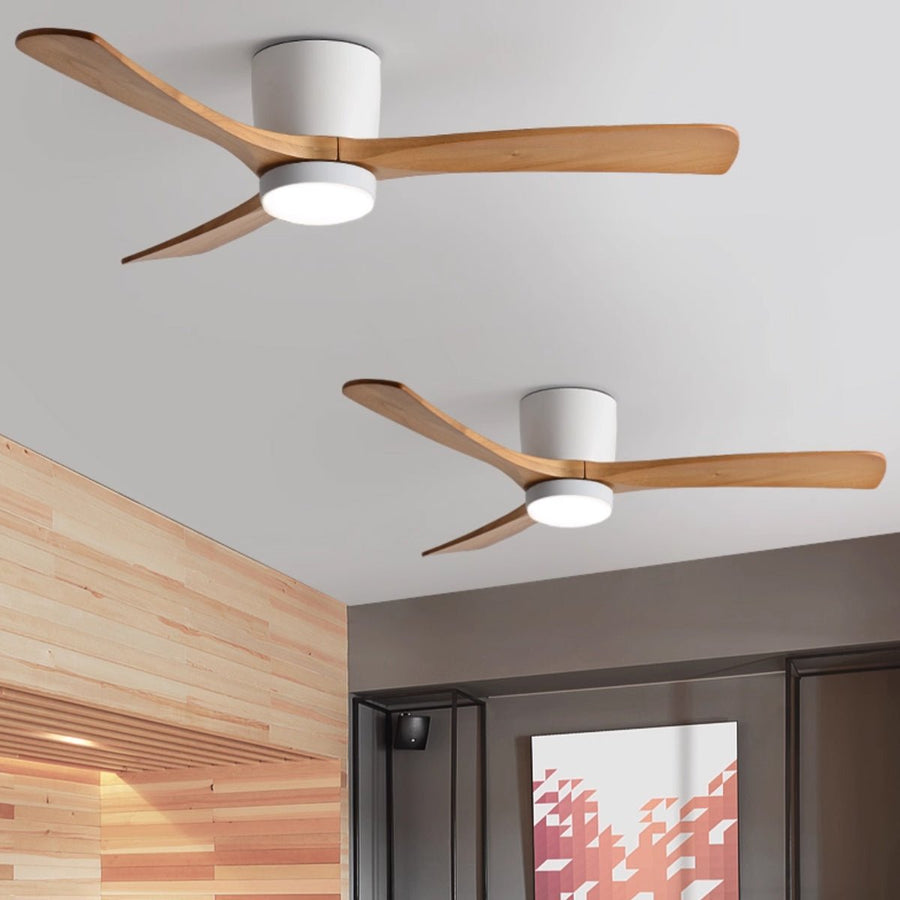 Wooden Ceiling Fan Light Nordic Style-Lighting > Ceiling Lights-casanuva-casanuva