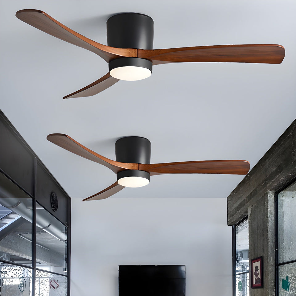 Wooden Ceiling Fan Light Nordic Style-Lighting > Ceiling Lights-casanuva-casanuva