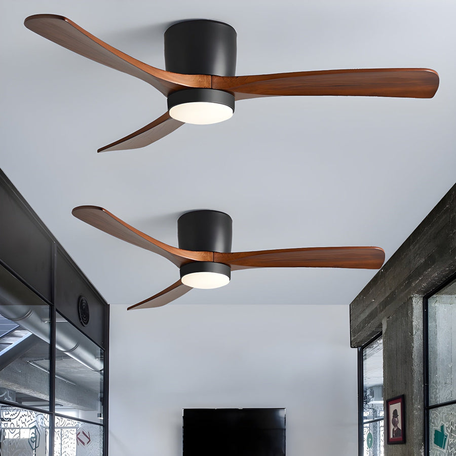 Wooden Ceiling Fan Light Nordic Style-Lighting > Ceiling Lights-casanuva-casanuva