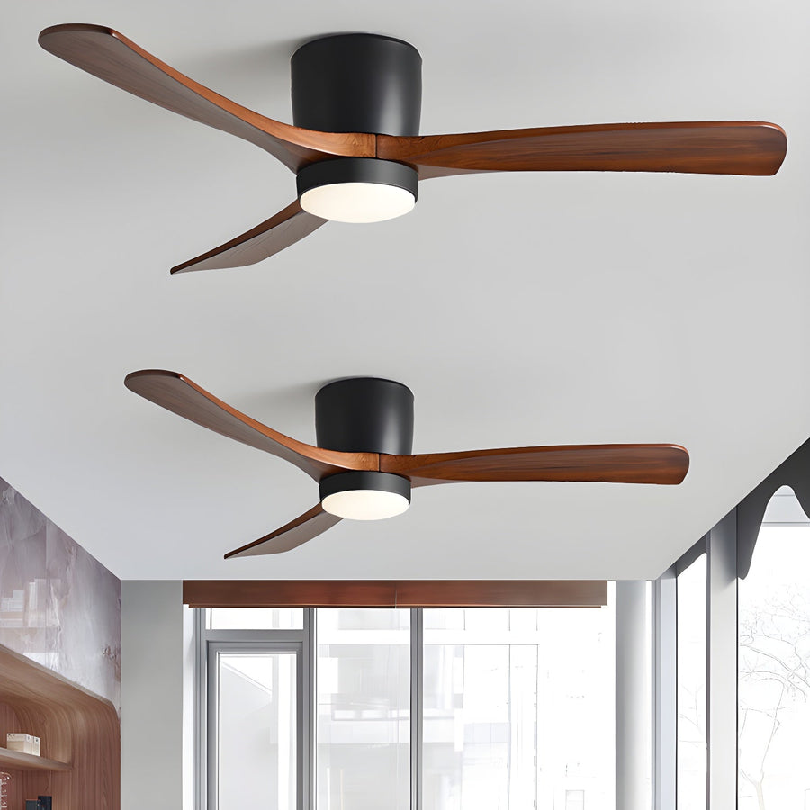 Wooden Ceiling Fan Light Nordic Style-Lighting > Ceiling Lights-casanuva-casanuva