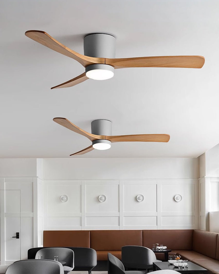 Wooden Ceiling Fan Light Nordic Style-Lighting > Ceiling Lights-casanuva-casanuva