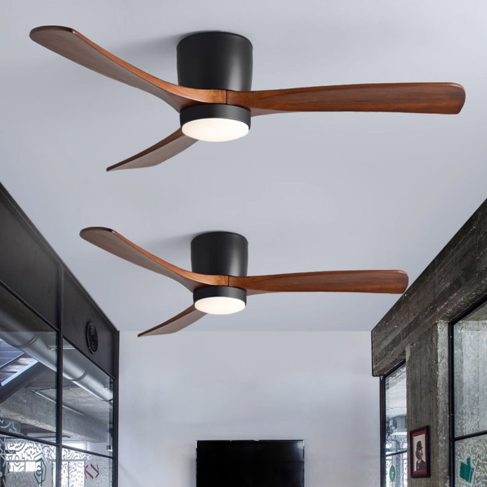 Wooden Ceiling Fan Light Nordic Style-Lighting > Ceiling Lights-casanuva-casanuva