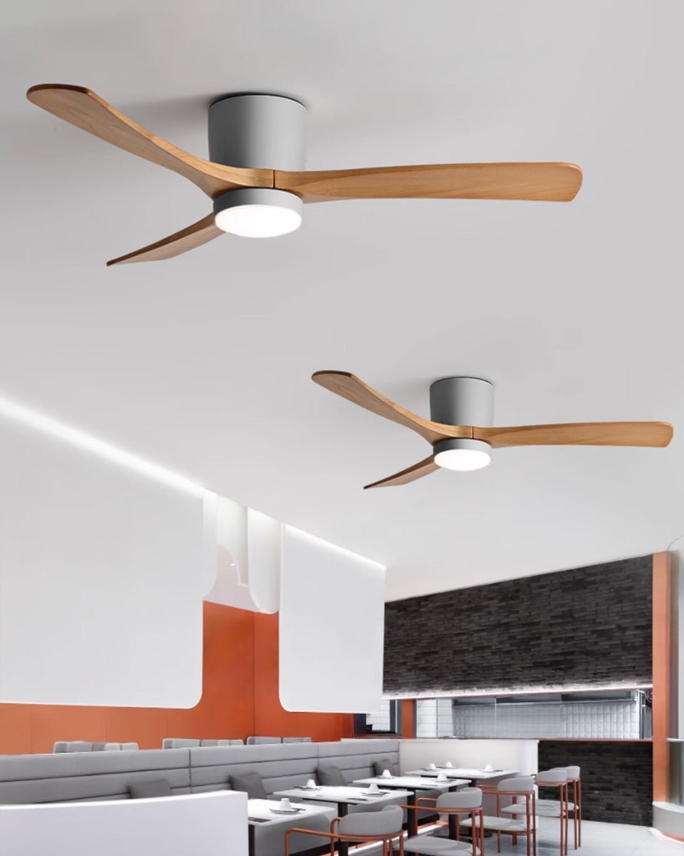Wooden Ceiling Fan Light Nordic Style-Lighting > Ceiling Lights-casanuva-casanuva