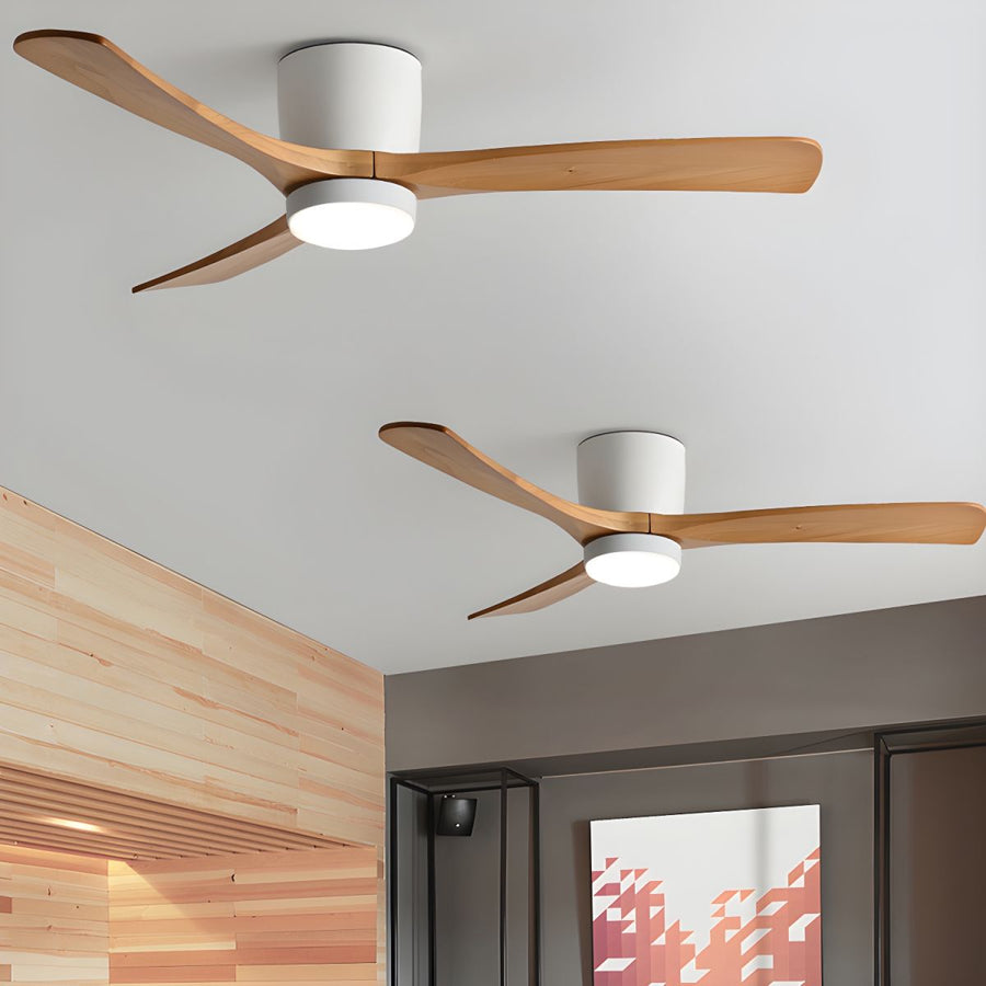Wooden Ceiling Fan Light Nordic Style-Lighting > Ceiling Lights-casanuva-casanuva