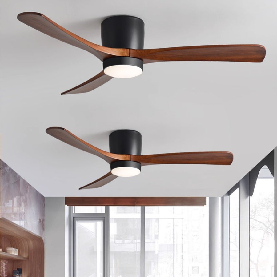 Wooden Ceiling Fan Light Nordic Style-Lighting > Ceiling Lights-casanuva-casanuva