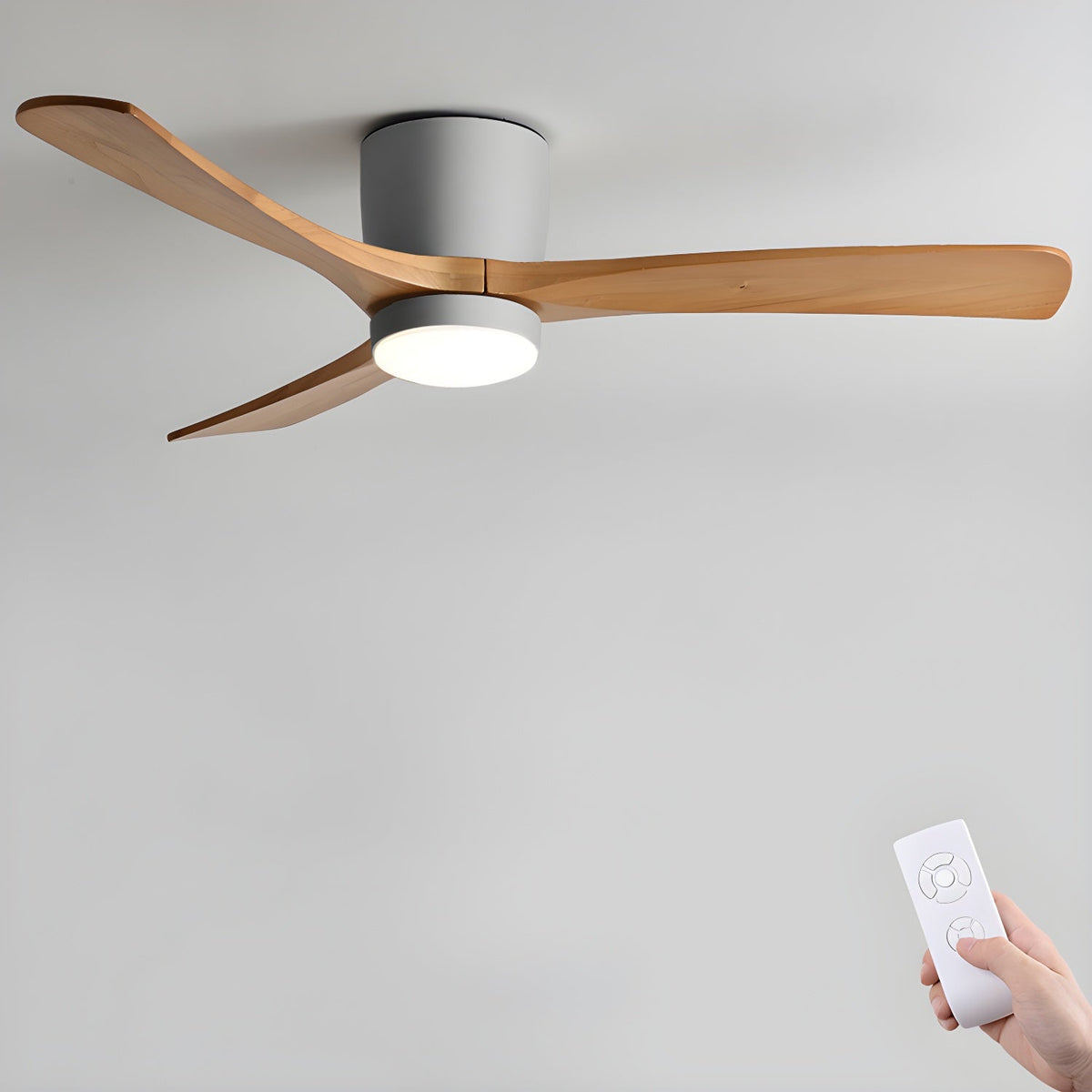 Wooden Ceiling Fan Light Nordic Style-Lighting > Ceiling Lights-casanuva-casanuva