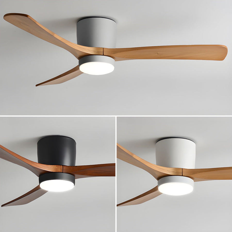 Wooden Ceiling Fan Light Nordic Style-Lighting > Ceiling Lights-casanuva-casanuva