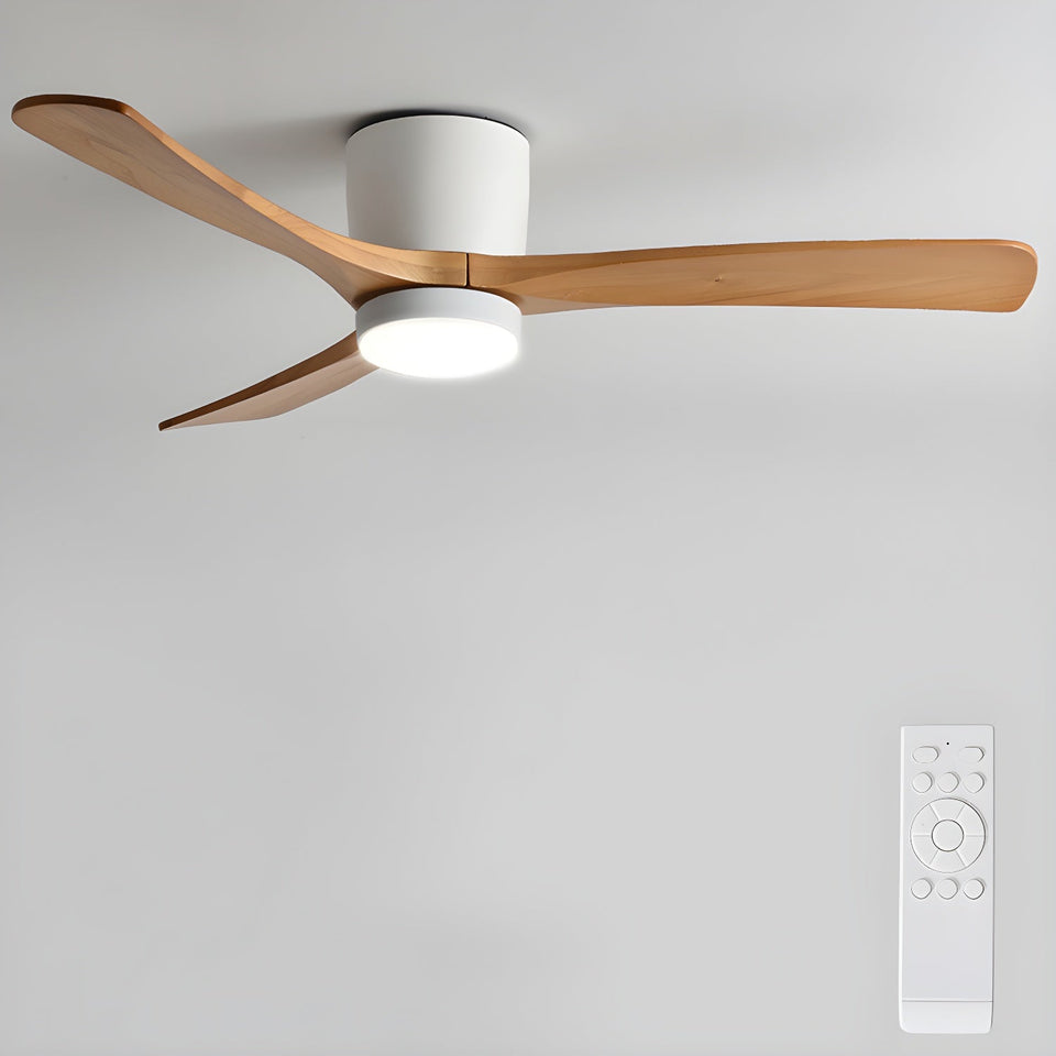 Wooden Ceiling Fan Light Nordic Style-Lighting > Ceiling Lights-casanuva-casanuva
