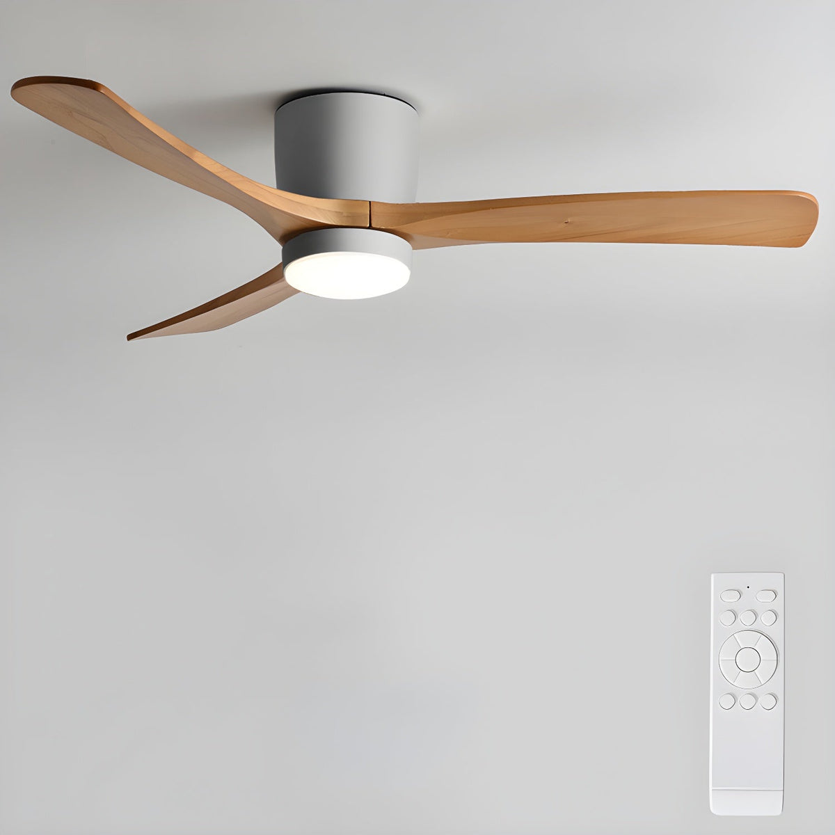 Wooden Ceiling Fan Light Nordic Style-Lighting > Ceiling Lights-casanuva-casanuva