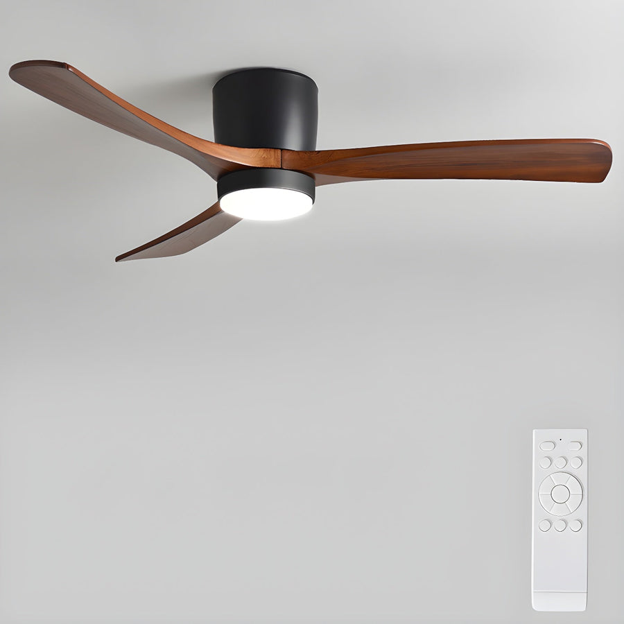 Wooden Ceiling Fan Light Nordic Style-Lighting > Ceiling Lights-casanuva-casanuva