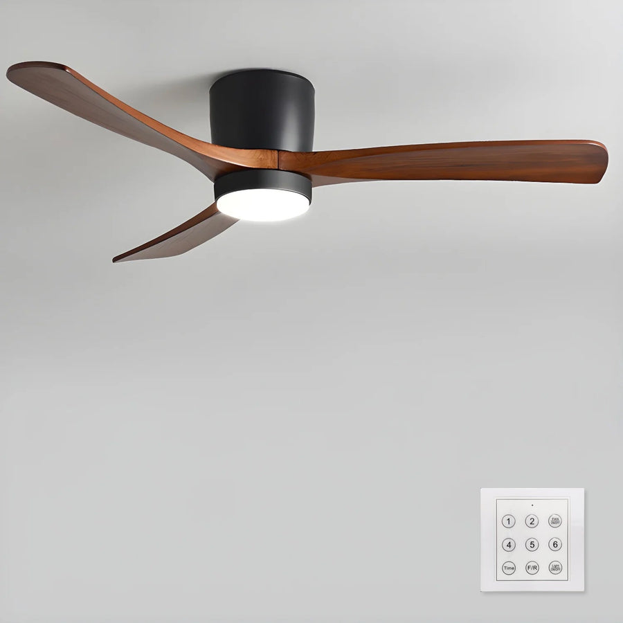 Wooden Ceiling Fan Light Nordic Style-Lighting > Ceiling Lights-casanuva-casanuva